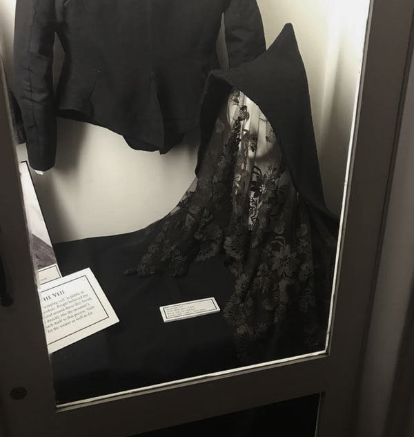 Mourning hood and veil combo at Merchants House NY