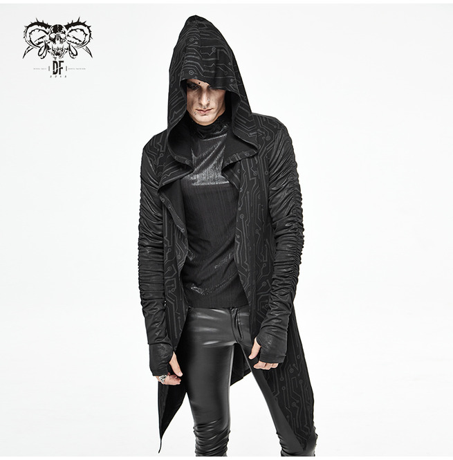 asymmetrical hooded jacket