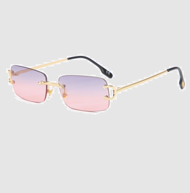 rimless gradient sunglasses