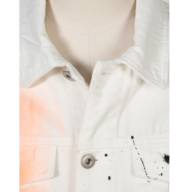 Contrast Splatter Paint Denim Jacket 504 RebelsMarket