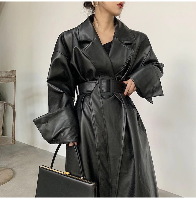 black pu trench