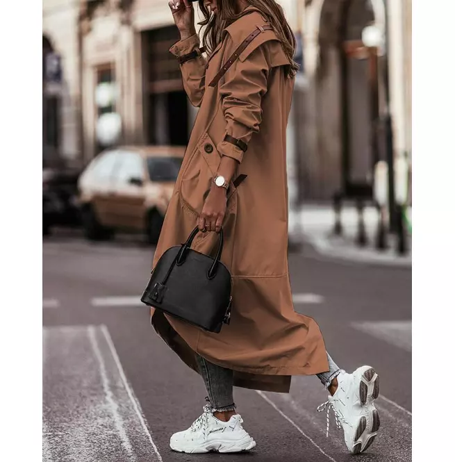 Baby Ruffle Trench Coat - Khaki - OshKosh | Carter's