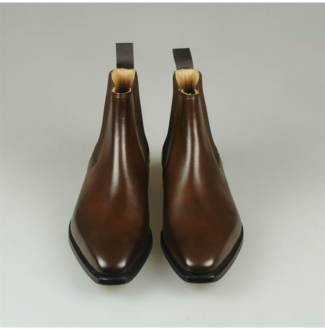Handmade Men Brown Leather Chelsea Boots, Men Ankle Leather Office Boots