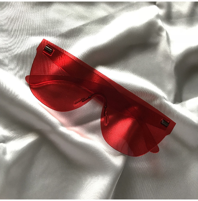 Red Y2K Colored Lens Sunglasses RebelsMarket
