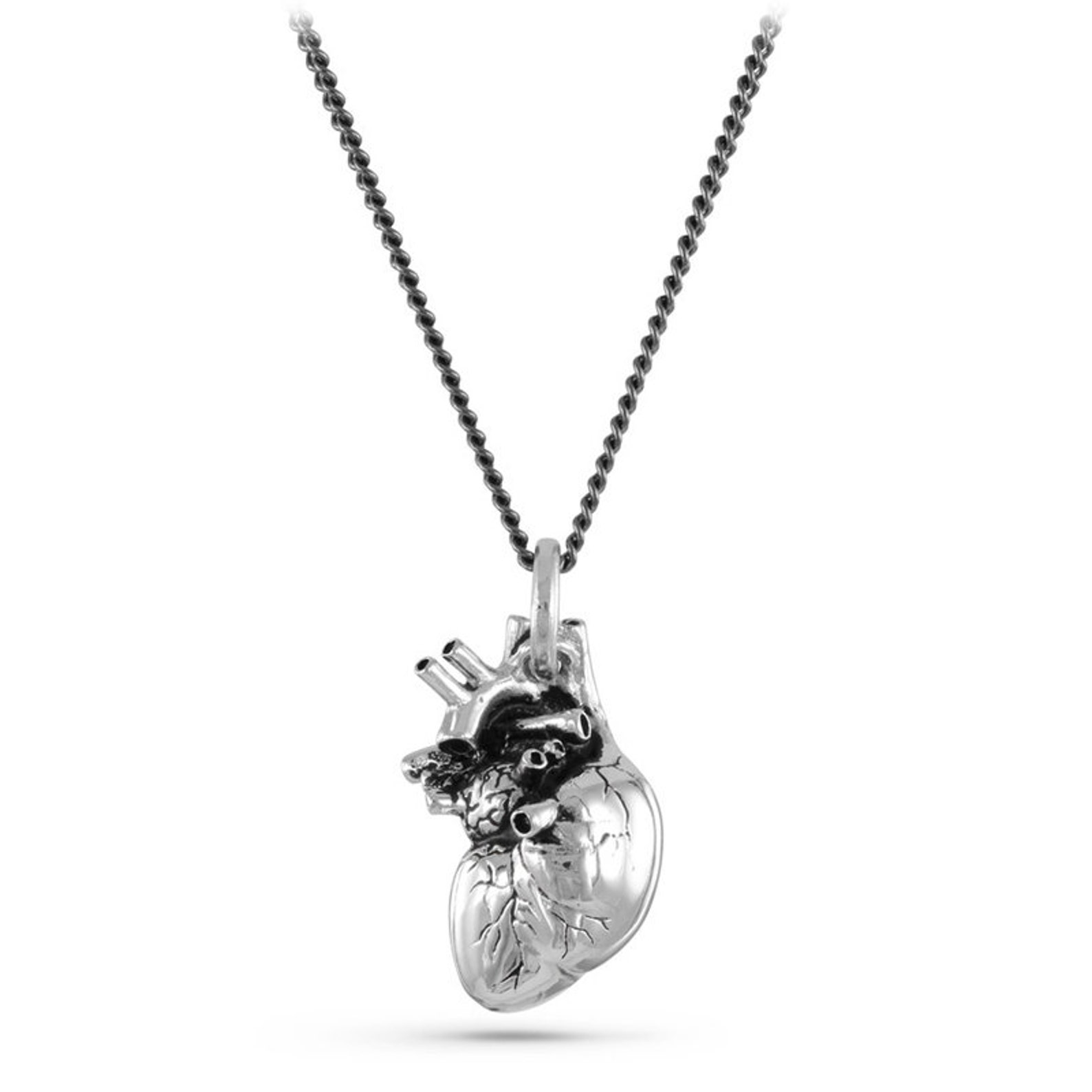 Anatomical Heart Necklace With Chain RebelsMarket