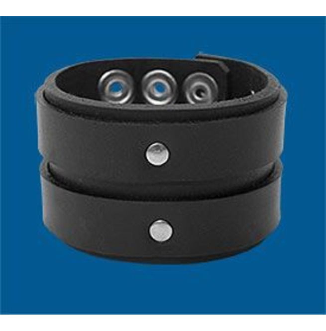 2 Strap Double Layer Wristband Nemesis Leather RebelsMarket