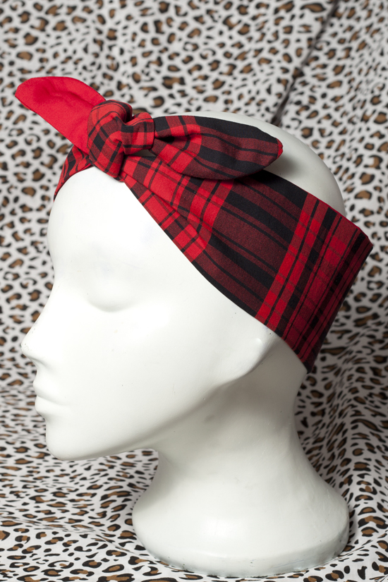 bad_kitty_black_red_tartan_head_scarf_hats_and_caps_3.jpg