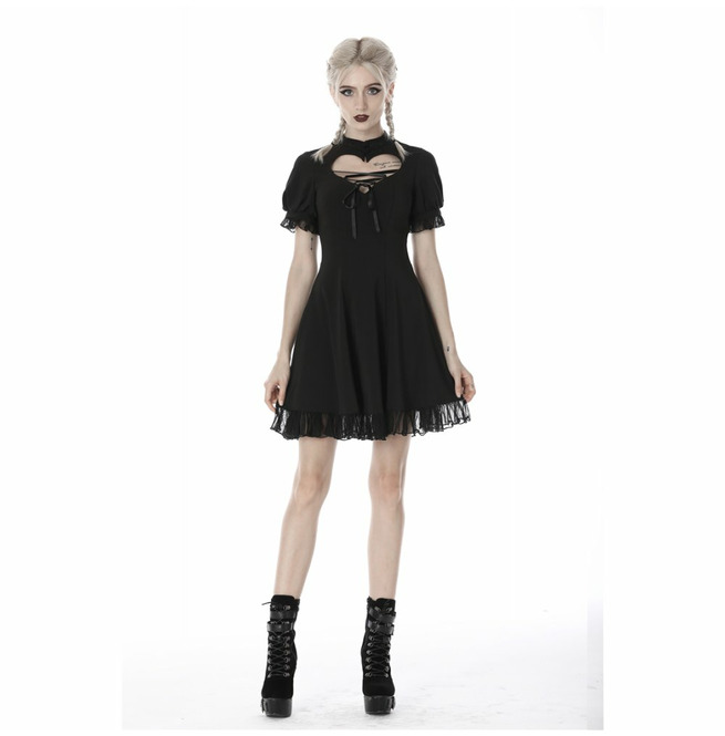 Black Gothic Lolita Heart Hollow-Out 
