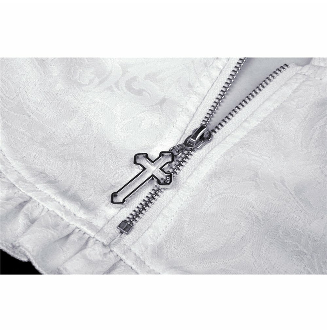 Asymmetrical Black Gothic ZipUp Hooded Dress Dark In RebelsMarket