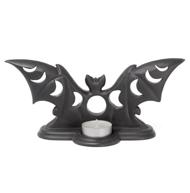 Gothic Flying Bat Tea Light Holder Decor Alchemy Of RebelsMarket