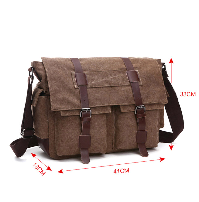 Canvas Crossbody Messenger Bag Water Resistant Waxed RebelsMarket