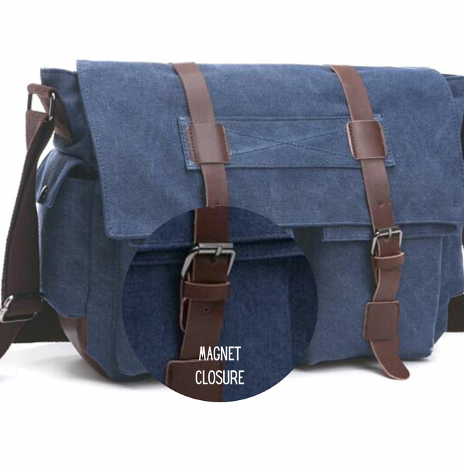 Canvas Crossbody Messenger Bag Water Resistant Waxed RebelsMarket