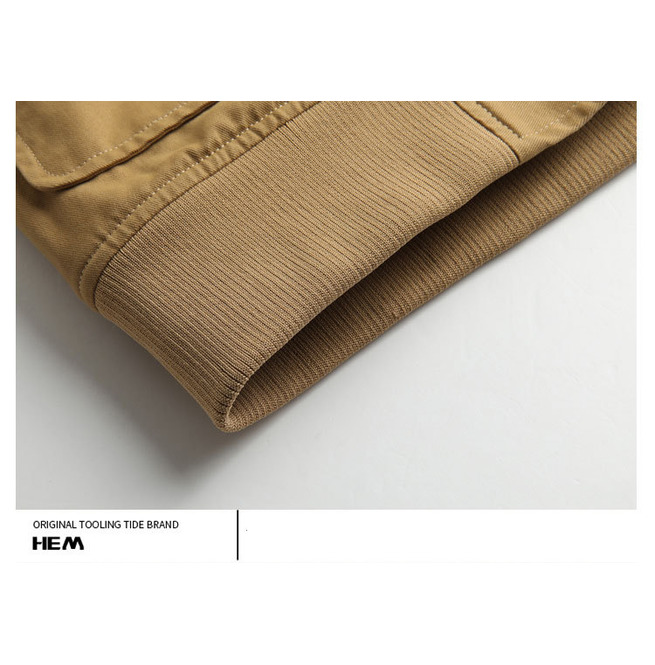 Thick Arm Band Zipper Pockets Military Bomber Jacket RebelsMarket