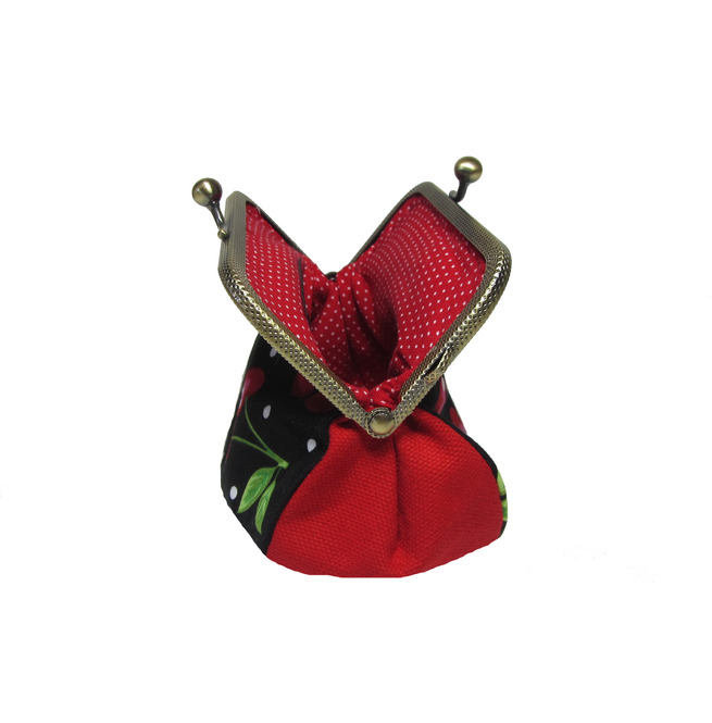 Red Cherry and White Polka Dots Vintage Style Coin RebelsMarket