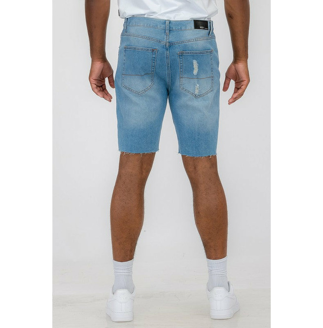 Weiv Men's Distressed Denim Shorts RebelsMarket