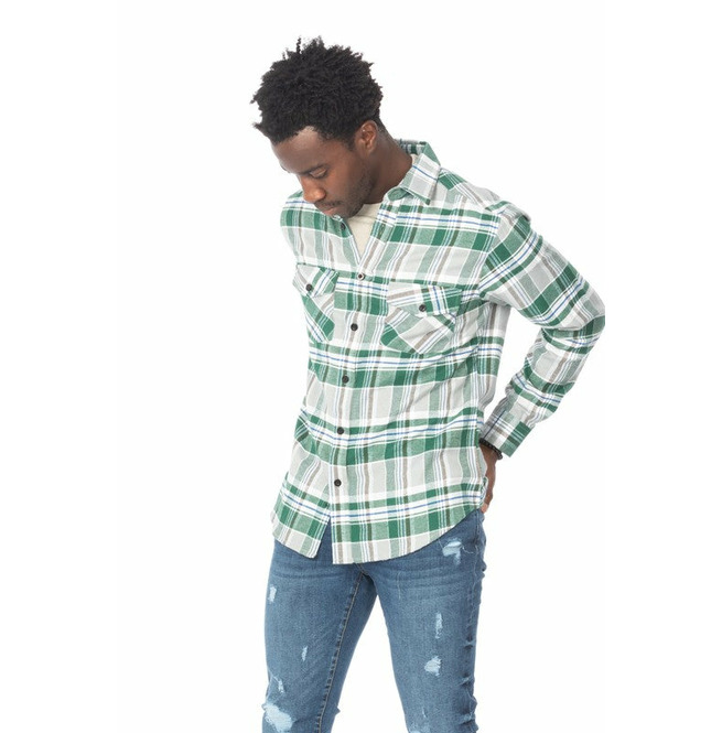 Vintage Flannel Shirt for Men & Green RebelsMarket