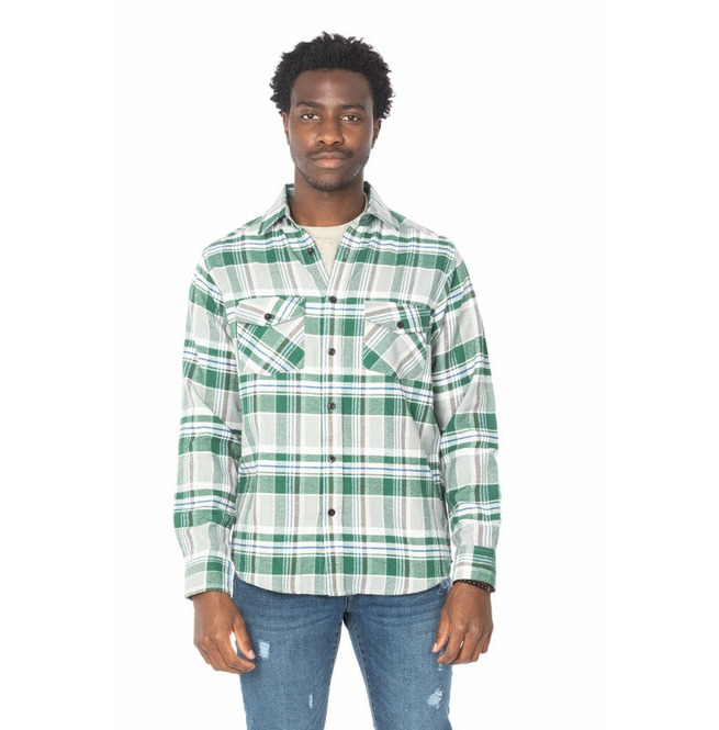 Vintage Flannel Shirt for Men & Green RebelsMarket