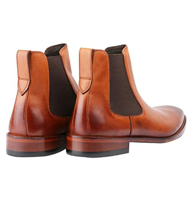Handmade Mens Brown Leather Chelsea Boots, Men Good RebelsMarket