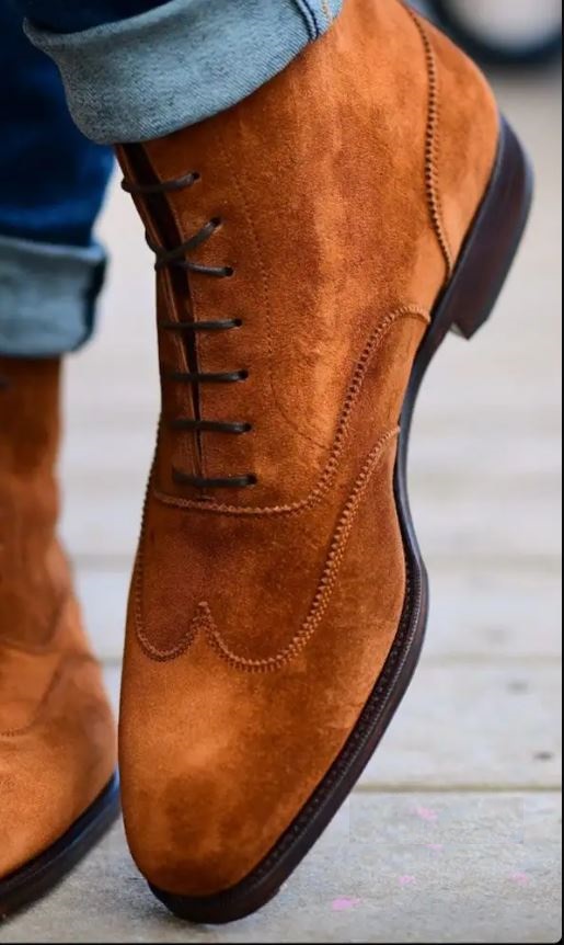 mens tan lace up boots