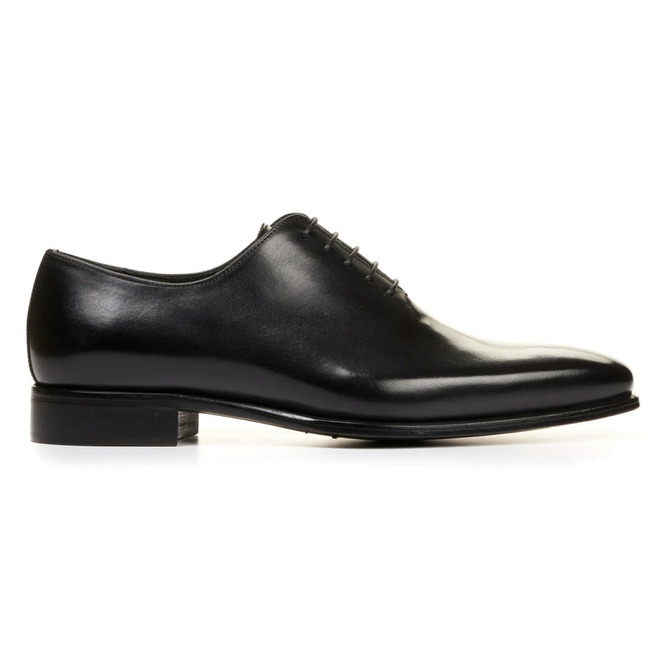 Handmade Men Black Leather Oxford Shoes, Men Black | RebelsMarket