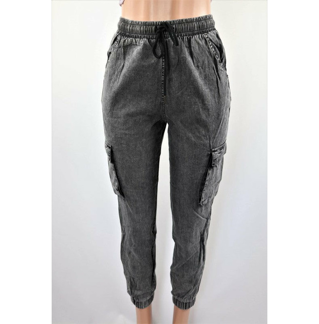 Faux Denim Cargo Joggers RebelsMarket