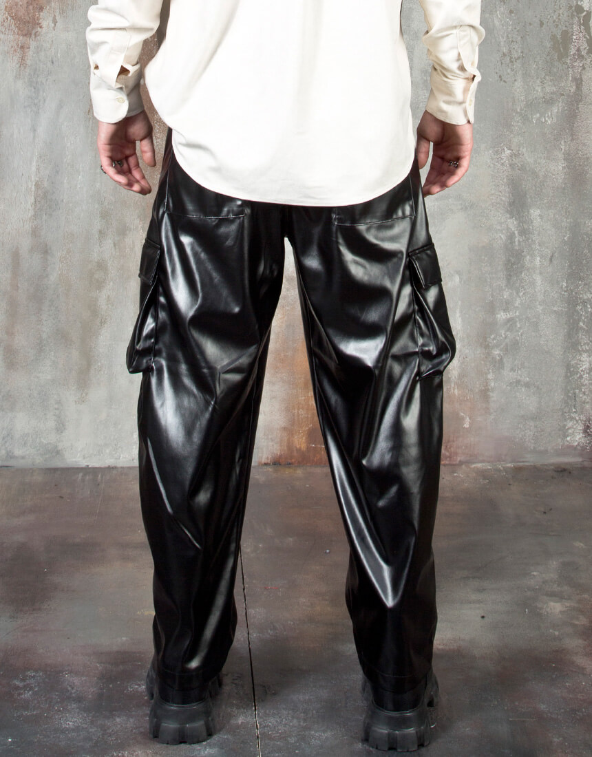 Baggy Leather Cargo Pants 714 RebelsMarket