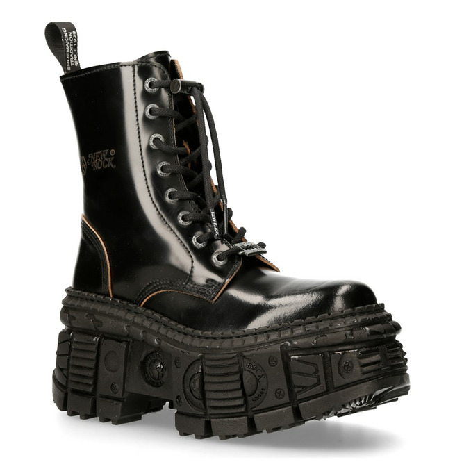 Gothic Genuine Leather Platform Ankle Boots New Rock RebelsMarket