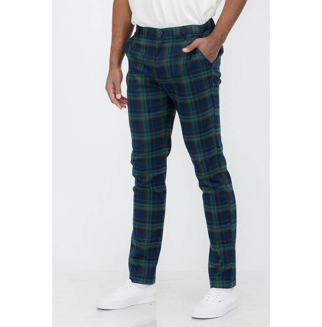 Mens Blue Plaid Pants RebelsMarket