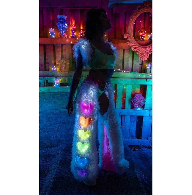 Rainbow Heart LightUp Chaps J. Valentine RebelsMarket