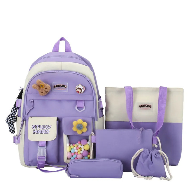 Kidcore 5 Pcs School Backpack With Sunflower Design RebelsMarket