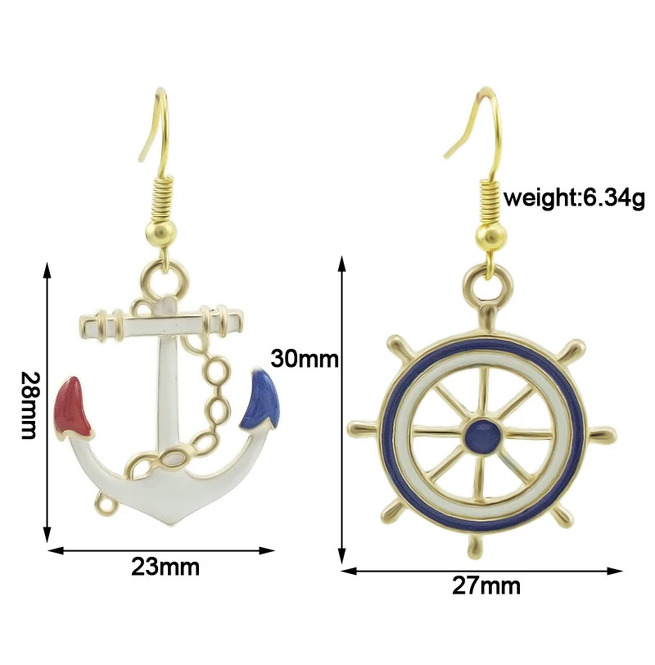 Boho Nautical Anchor Marine Wheel Ship Rudder Drop RebelsMarket