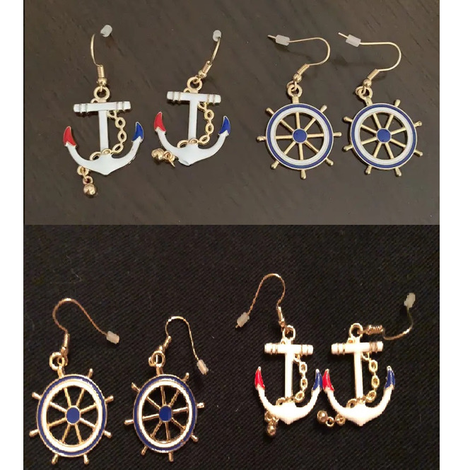 Boho Nautical Anchor Marine Wheel Ship Rudder Drop RebelsMarket