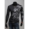Silver_tribal_tattoo_large_print_long_sleeve_fitted_black_tee_tees_5