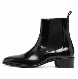 Handmade Unisex Patent Leather High Ankle Boots | RebelsMarket