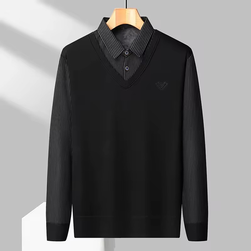 Smart Casual Mock Neck Partial Button Fleece Men