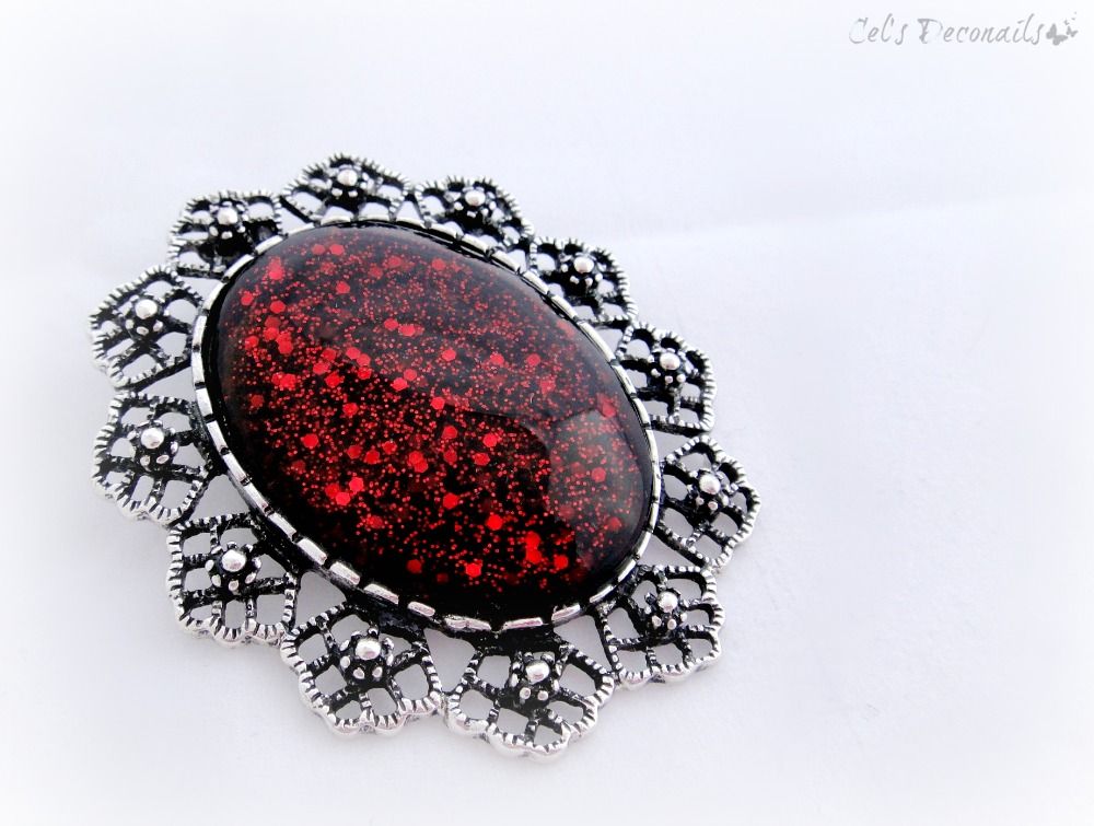 Black Blood Gothic Brooch Pendant Necklace RebelsMarket