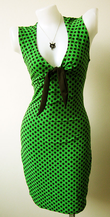 women_s_sexy_rock_punk_emo_retro_new_dress_green_dot_pokka_dot_black_size_m_l_xl_dresses_3.jpg
