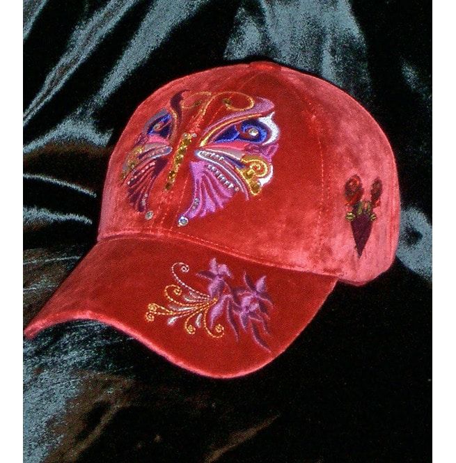 Women Baseball Cap Butterfly Silk Velvet RebelsMarket