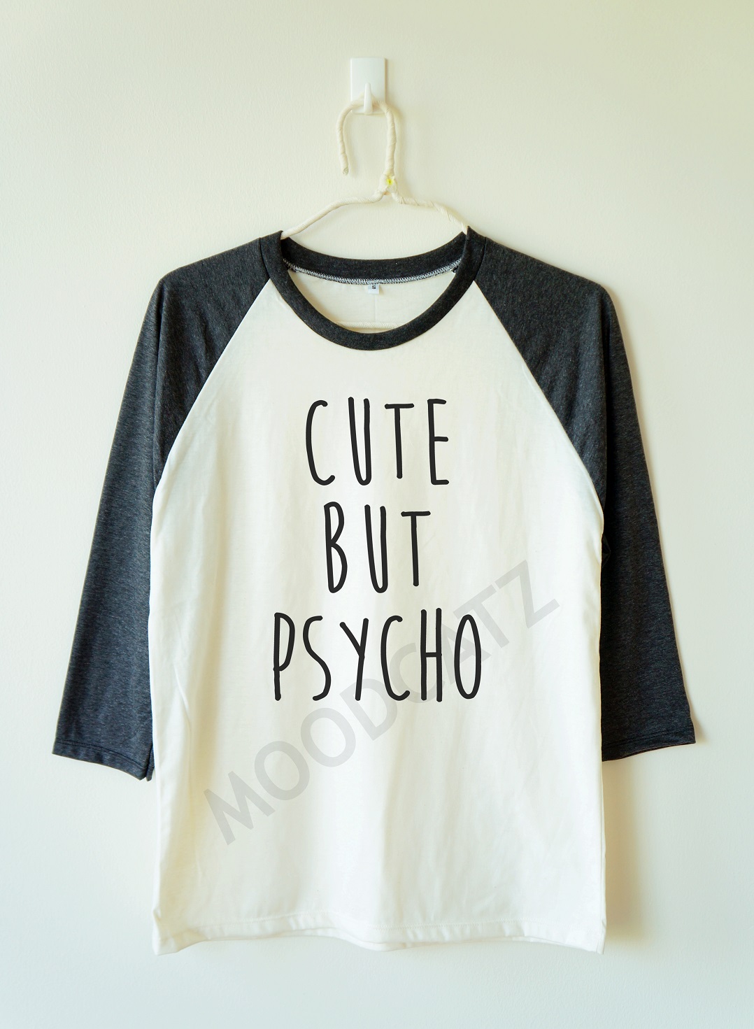 Cute But Psycho Shirt Funny Baseball Tee Long Sleeve Women ...