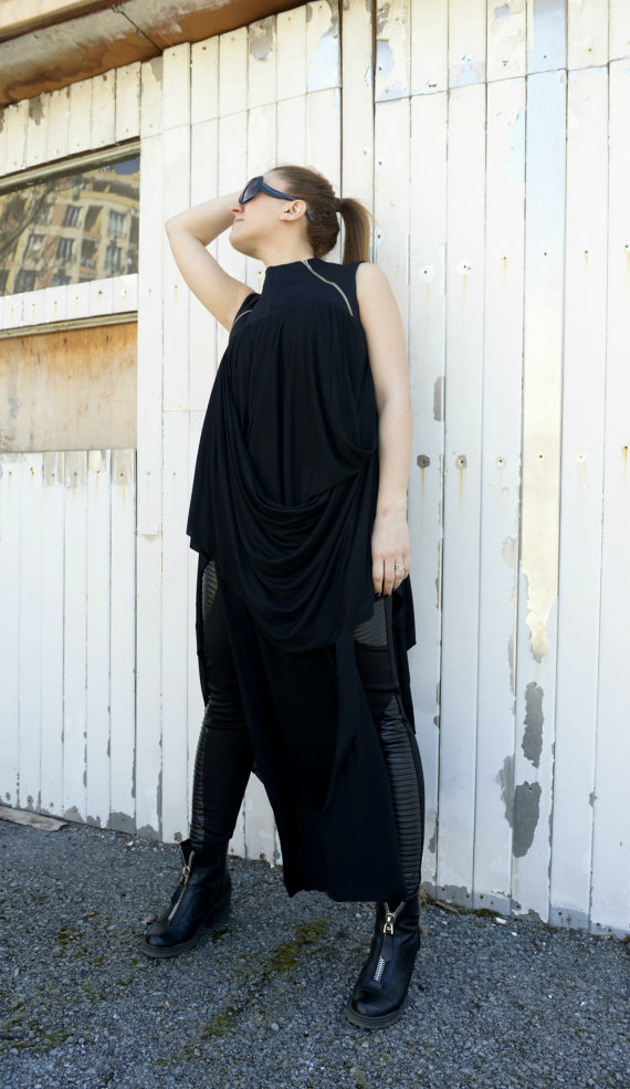 long_asymmetrical_tunic_draped_tunic_zipper_dress_black_dress_dresses_4.jpg