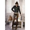 Patchwork zipper skinny leg steampunk pants leggings