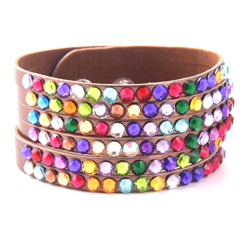 sparkle_gold_bronze_leather_wristband_colourful_rainbow_diamantes_wrist_and_sweatbands_2.jpg