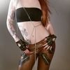 Sparkle Bronze Eco Leather Pants Punk Rock Trousers Black Metal Halloween Sparkle Bronze Eco Leather Pants Punk Rock Trousers Black Metal Halloween