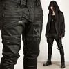 Triple Zipper Accent Coated Biker Jeans Triple Zipper Accent Coated Biker Jeans