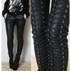 Chic Rock Runway Armor Corset Laceup Vegan Faux Leather Pleather Pants Chic Rock Runway Armor Corset Laceup Vegan Faux Leather Pleather Pants