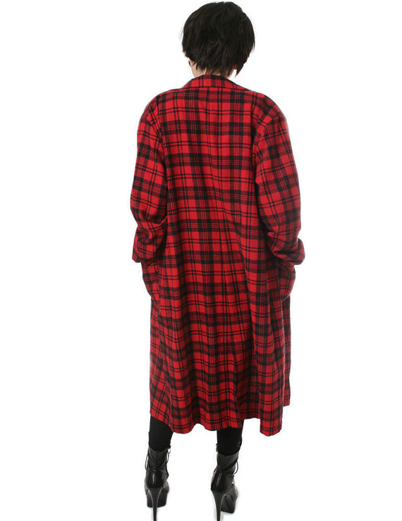 Punk Rock Unisex Flannel Check Plaid Tartan Slouchy RebelsMarket