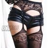 False garter belt suspender crochet fishnet pantyhose socks