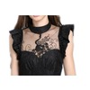 Black Gothic Peacock Design Victorian Vamp Adjustable Length Party Dress Black Gothic Peacock Design Victorian Vamp Adjustable Length Party Dress