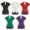 Button Up Ladies Blouse Sash Bow Pin Up Top Reg & Plus Sizes Free To Ship Button Up Ladies Blouse Sash Bow Pin Up Top Reg & Plus Sizes Free To Ship