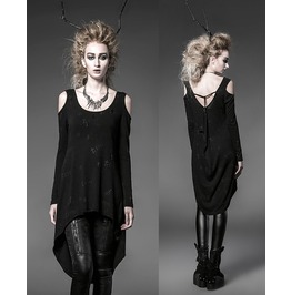 Punk Gothic Rock Black Long Cardigan Tee Shirt Top Visual Kei Women Fashion Punk Gothic Rock Black Long Cardigan Tee Shirt Top Visual Kei Women Fashion
